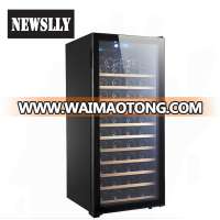 Design 102Bottles Wine Refrigerator built in Electric Wine Cooler cabinet With Glass Door