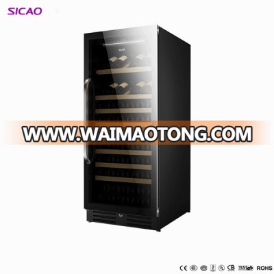 110bottles built-in wine cooler, mirror wine cooler with fashion design