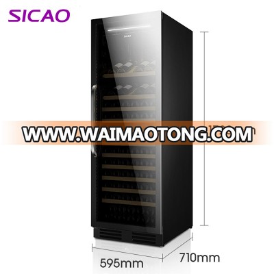 wood shelf wholesale oem corner dual zone built in electric fridge red furniture sicao wine cooler refrigerator cabinet