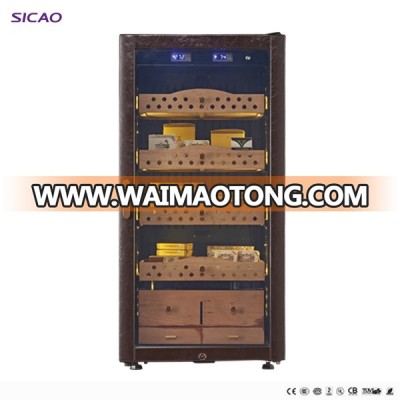 cigar humidity control equipment Cigar cooler Refrigerated wooden Compressor Cigar cellar W-M4 Humidity adjustable