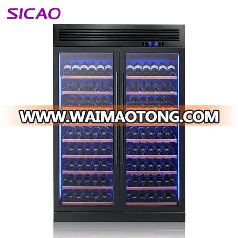 stainless steel 300 bottles humidity control wine glass display bottle storage cabinets vintage refrigerator chiller fridge bott