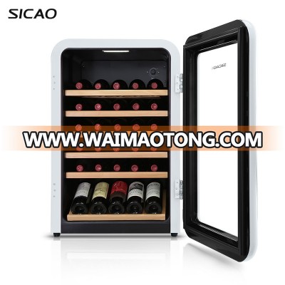 2018 Retro wine cooler, 30 bottle fashion cooler wine fridge chiller refrigerator cellar cabinet